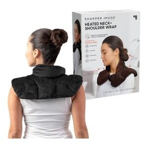 Sharper Image - Heated Neck + Shoulder Wrap — Aromatherapy Hot/Cold - Open Box